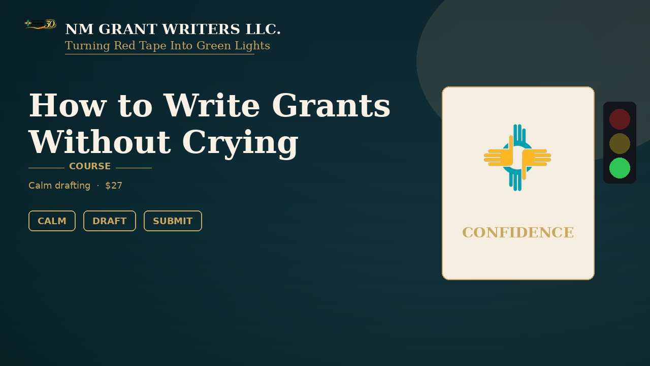 How to Write Grants Without Crying Course Card